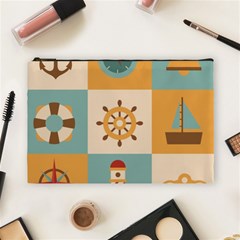 Nautical Elements Collection Cosmetic Bag (large) by Simbadda