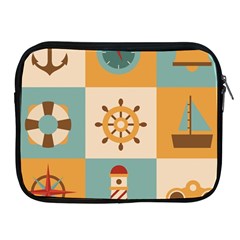 Nautical Elements Collection Apple Ipad 2/3/4 Zipper Cases by Simbadda