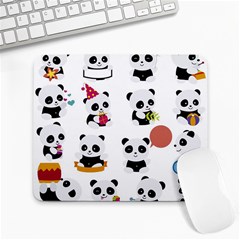 Playing Panda Cartoon Large Mousepad by Simbadda