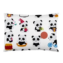 Playing Panda Cartoon Pillow Case by Simbadda