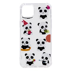 Playing Panda Cartoon Iphone 14 Plus Tpu Uv Print Case by Simbadda