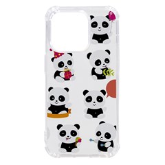 Playing Panda Cartoon Iphone 14 Pro Tpu Uv Print Case