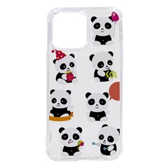 Playing Panda Cartoon Iphone 14 Pro Max Tpu Uv Print Case