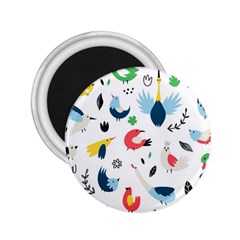 Vector Set Isolates With Cute Bird Scandinavian Style 2 25  Magnets by Simbadda