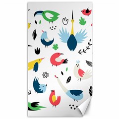 Vector Set Isolates With Cute Bird Scandinavian Style Canvas 40  X 72  by Simbadda