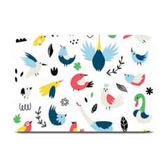 Vector Set Isolates With Cute Bird Scandinavian Style Plate Mats by Simbadda