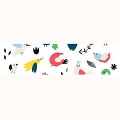 Vector Set Isolates With Cute Bird Scandinavian Style Large Bar Mat by Simbadda