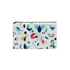 Vector Set Isolates With Cute Bird Scandinavian Style Cosmetic Bag (small) by Simbadda