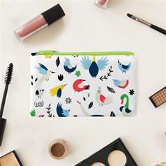 Vector Set Isolates With Cute Bird Scandinavian Style Cosmetic Bag (xs) by Simbadda