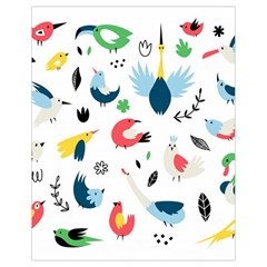 Vector Set Isolates With Cute Bird Scandinavian Style Drawstring Bag (small) by Simbadda