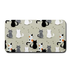 Cute Cat Seamless Pattern Medium Bar Mat by Simbadda