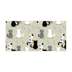 Cute Cat Seamless Pattern Yoga Headband by Simbadda