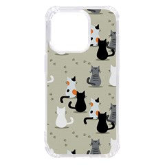 Cute Cat Seamless Pattern Iphone 14 Pro Tpu Uv Print Case