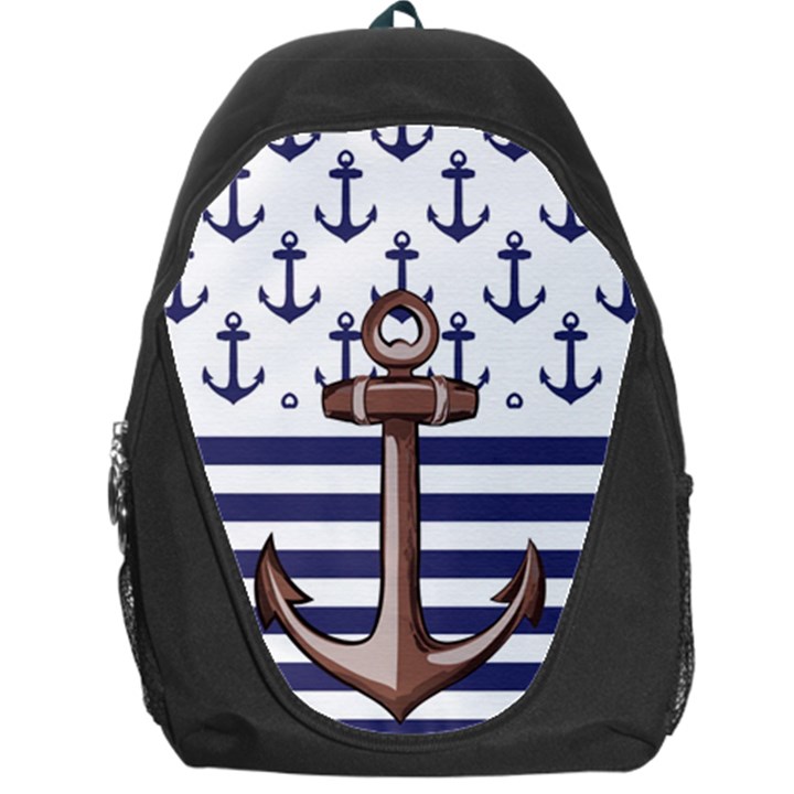 Anchor Background Design Backpack Bag