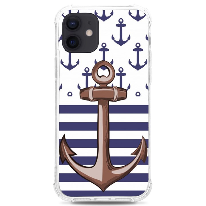 Anchor Background Design iPhone 12/12 Pro TPU UV Print Case