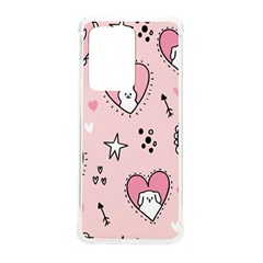 Cartoon Cute Valentines Day Doodle Heart Love Flower Seamless Pattern Vector Samsung Galaxy S20 Ultra 6 9 Inch Tpu Uv Case by Simbadda