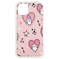 Cartoon Cute Valentines Day Doodle Heart Love Flower Seamless Pattern Vector Iphone 12/12 Pro Tpu Uv Print Case by Simbadda