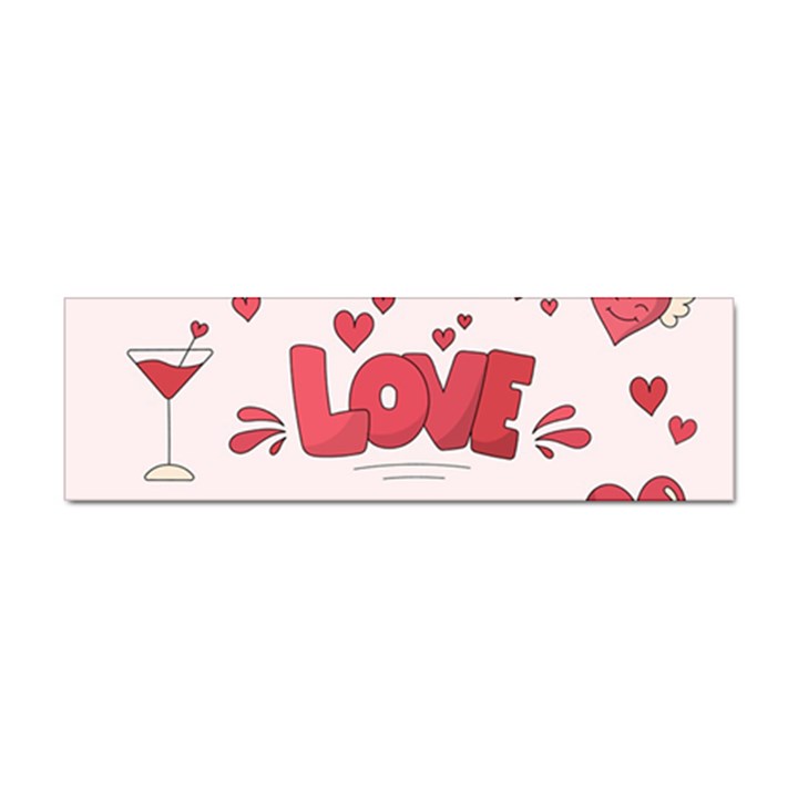 Hand Drawn Valentines Day Element Collection Sticker Bumper (100 pack)