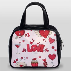 Hand Drawn Valentines Day Element Collection Classic Handbag (two Sides) by Simbadda