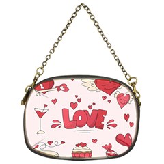 Hand Drawn Valentines Day Element Collection Chain Purse (one Side) by Simbadda