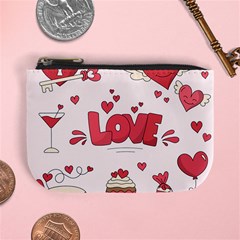 Hand Drawn Valentines Day Element Collection Mini Coin Purse by Simbadda