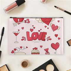 Hand Drawn Valentines Day Element Collection Cosmetic Bag (large) by Simbadda