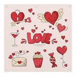 Hand Drawn Valentines Day Element Collection Banner and Sign 3  x 3  Front