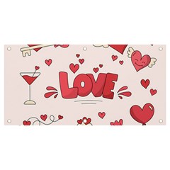 Hand Drawn Valentines Day Element Collection Banner And Sign 4  X 2  by Simbadda