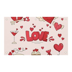 Hand Drawn Valentines Day Element Collection Banner And Sign 5  X 3  by Simbadda