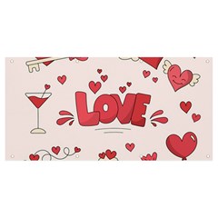 Hand Drawn Valentines Day Element Collection Banner And Sign 8  X 4  by Simbadda