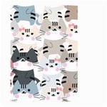 Cute Cat Couple Seamless Pattern Cartoon Large Garden Flag (Two Sides) Front