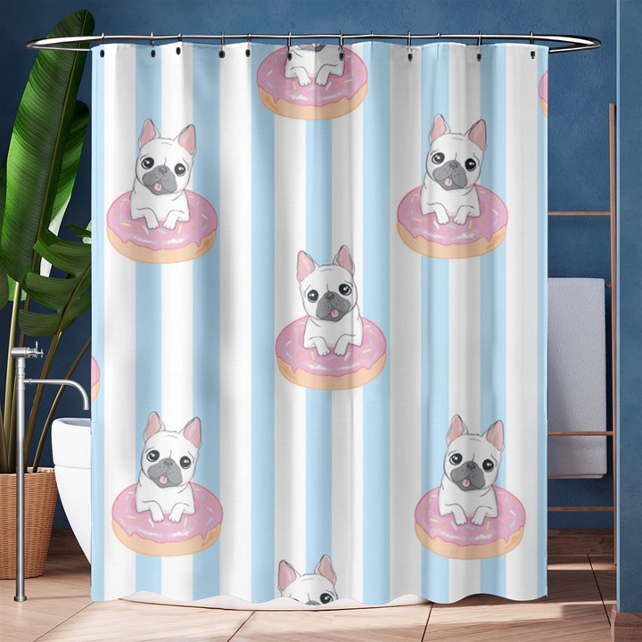 French-bulldog-dog-seamless-pattern Shower Curtain 60  x 72  (Medium) 