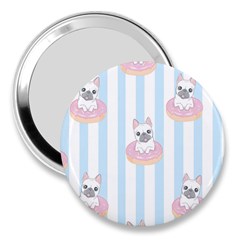 French-bulldog-dog-seamless-pattern 3  Handbag Mirrors by Simbadda