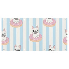 French-bulldog-dog-seamless-pattern Banner And Sign 8  X 4  by Simbadda