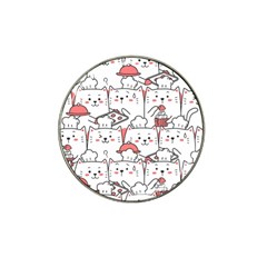 Cute-cat-chef-cooking-seamless-pattern-cartoon Hat Clip Ball Marker by Simbadda