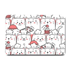 Cute-cat-chef-cooking-seamless-pattern-cartoon Small Doormat