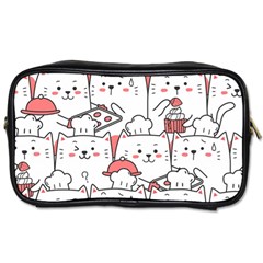 Cute-cat-chef-cooking-seamless-pattern-cartoon Toiletries Bag (two Sides) by Simbadda