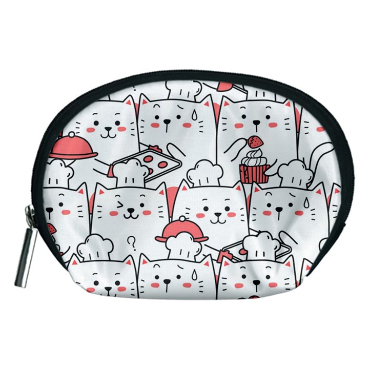 Cute-cat-chef-cooking-seamless-pattern-cartoon Accessory Pouch (Medium)