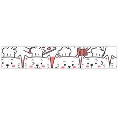 Cute-cat-chef-cooking-seamless-pattern-cartoon Large Premium Plush Fleece Scarf  by Simbadda