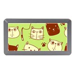 Cute-hand-drawn-cat-seamless-pattern Memory Card Reader (Mini) Front