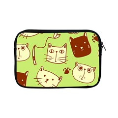 Cute-hand-drawn-cat-seamless-pattern Apple Ipad Mini Zipper Cases by Simbadda