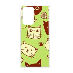 Cute-hand-drawn-cat-seamless-pattern Samsung Galaxy Note 20 Ultra Tpu Uv Case