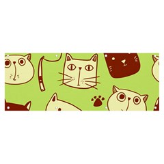 Cute-hand-drawn-cat-seamless-pattern Banner And Sign 8  X 3  by Simbadda