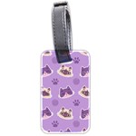 Cute-colorful-cat-kitten-with-paw-yarn-ball-seamless-pattern Luggage Tag (two sides) Front