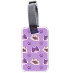 Cute-colorful-cat-kitten-with-paw-yarn-ball-seamless-pattern Luggage Tag (two sides) Back