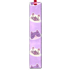 Cute-colorful-cat-kitten-with-paw-yarn-ball-seamless-pattern Large Book Marks by Simbadda