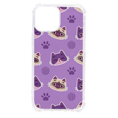 Cute-colorful-cat-kitten-with-paw-yarn-ball-seamless-pattern Iphone 13 Mini Tpu Uv Print Case