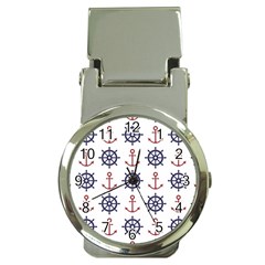 Nautical-seamless-pattern Money Clip Watches by Simbadda