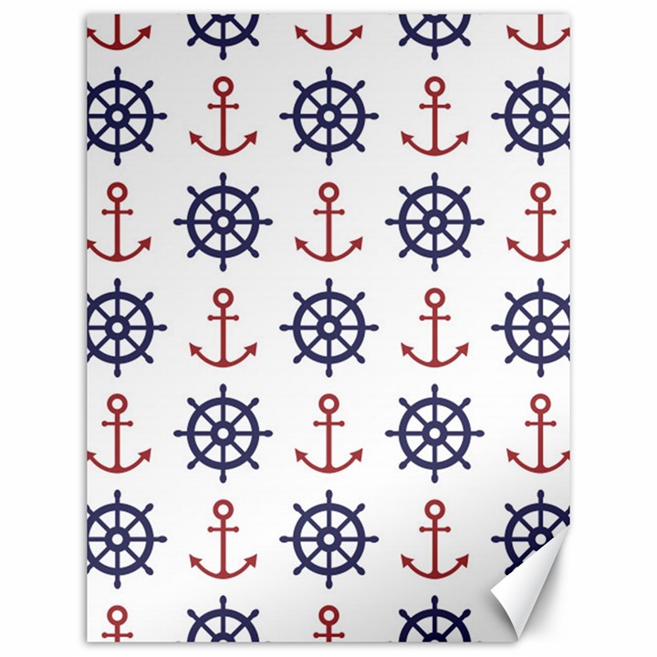 Nautical-seamless-pattern Canvas 12  x 16 