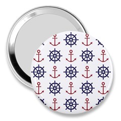 Nautical-seamless-pattern 3  Handbag Mirrors by Simbadda